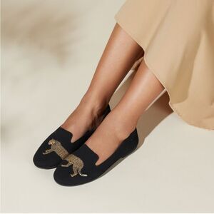 Vivaia Round-Toe Embroidered Loafers (Audrey)